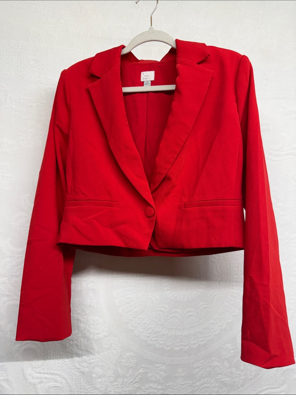 a new day Red Cropped Blazer Jacket